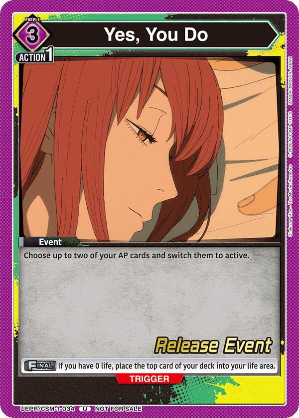Yes, You Do (UE22BT/CSM-1-034) [UE22BT: CHAINSAW MAN Release Event]