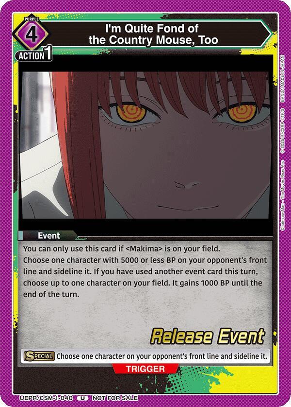 I'm Quite Fond of the Country Mouse, Too (UE22BT/CSM-1-040) [UE22BT: CHAINSAW MAN Release Event]