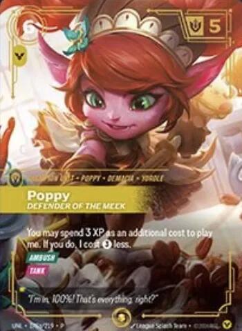 Poppy, Defender of the Meek (Alternate Art) (178a/219) [Riftbound Organized Play Promotional Cards]