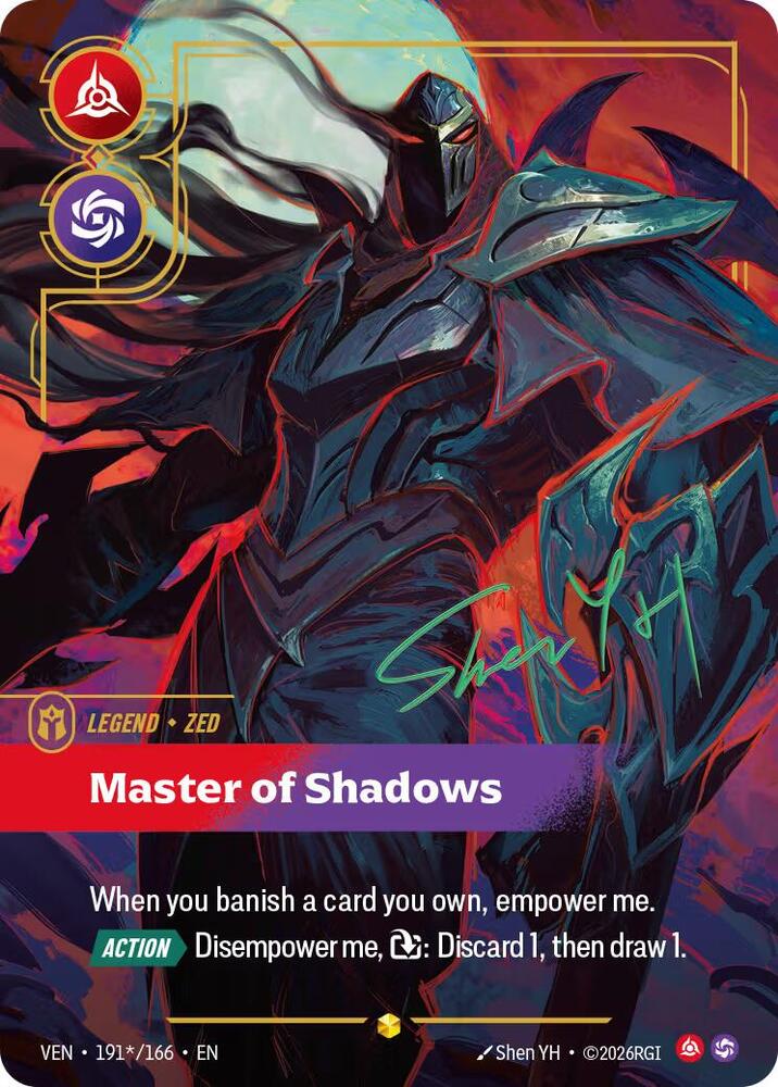Zed, Master of Shadows (Signature) (191*/166) [Vendetta]