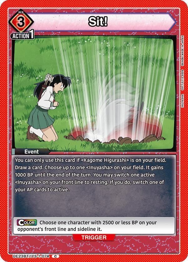 Sit! (UE23BT/IYS-1-074) [UE23BT: Inuyasha]