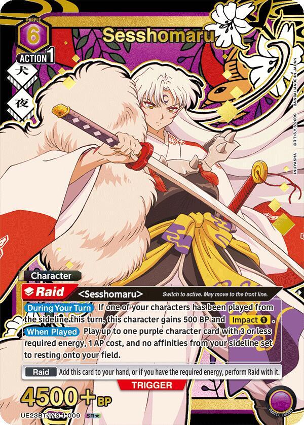 Sesshomaru (009) (SR*) (Box Topper Gold Foil) (UE23BT/IYS-1-009) [UE23BT: Inuyasha]