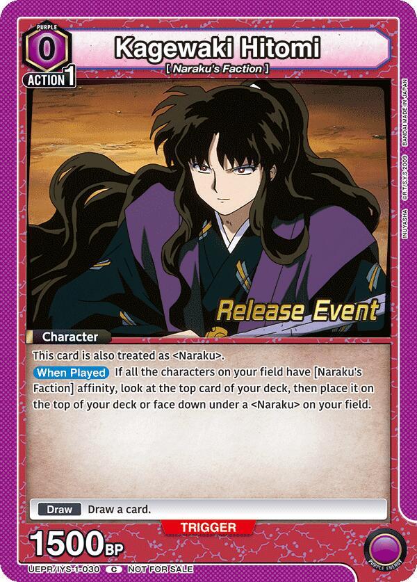 Kagewaki Hitomi (UEPR/IYS-1-030) [UE23BT: Inuyasha Release Event Cards]