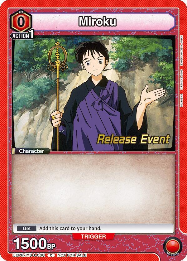 Miroku (068) (UEPR/IYS-1-068) [UE23BT: Inuyasha Release Event Cards]
