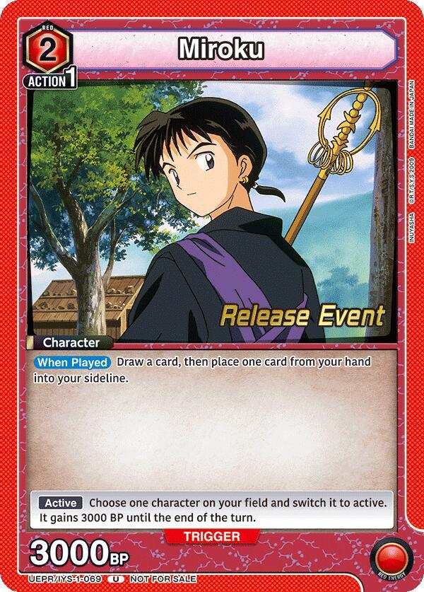 Miroku (069) (UEPR/IYS-1-069) [UE23BT: Inuyasha Release Event Cards]