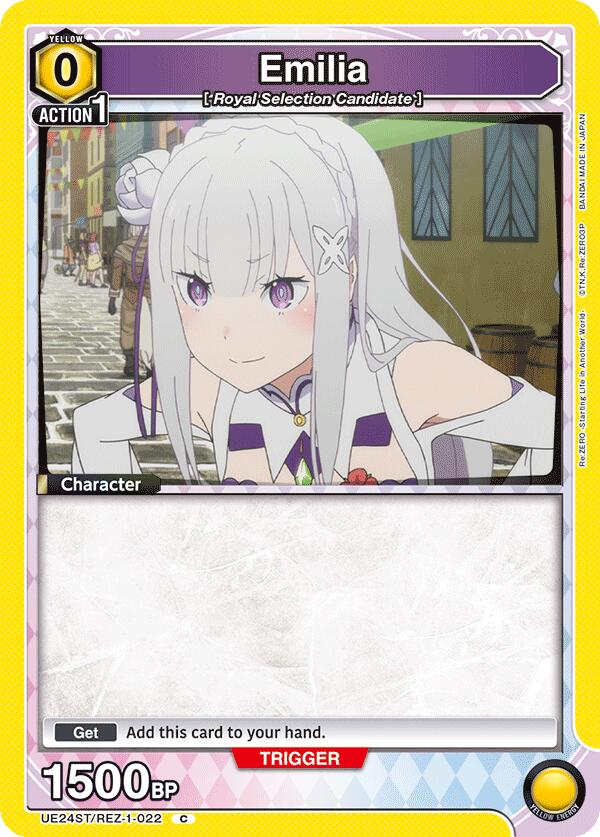 Emilia (022) (UE24ST/REZ-1-022) [UE24ST: Re:ZERO -Starting Life in Another World- Starter Deck]