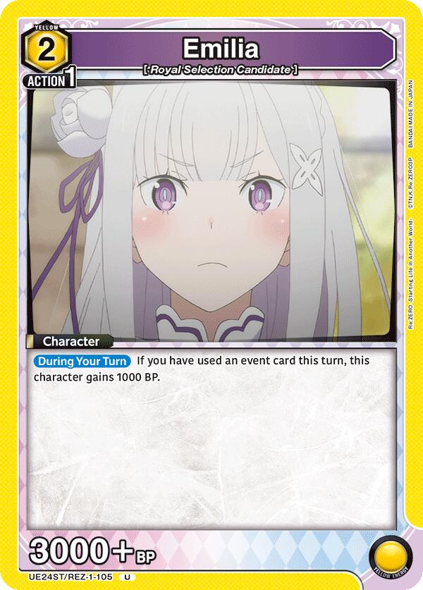Emilia (105) (UE24ST/REZ-1-105) [UE24ST: Re:ZERO -Starting Life in Another World- Starter Deck]