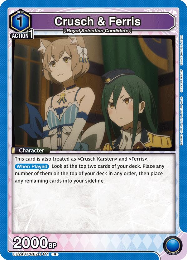 Crusch & Ferris (UE24ST/REZ-1-111) [UE24ST: Re:ZERO -Starting Life in Another World- Starter Deck]