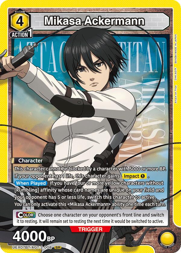 Mikasa Ackermann (008) (UEX07BT/AOT-2-008) [UEX07BT: Attack on Titan Vol. 2]