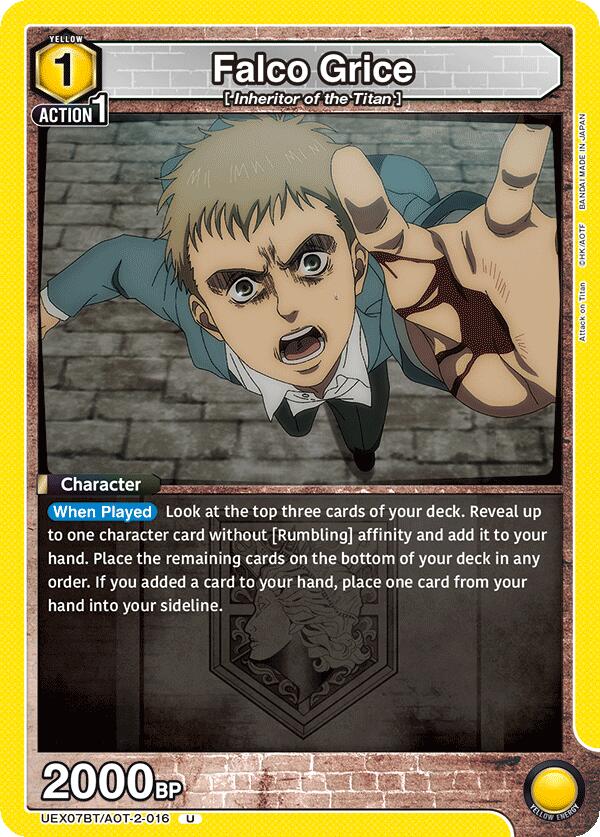 Falco Grice (016) (UEX07BT/AOT-2-016) [UEX07BT: Attack on Titan Vol. 2]