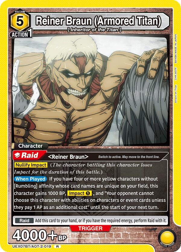 Reiner Braun (Armored Titan) (019) (UEX07BT/AOT-2-019) [UEX07BT: Attack on Titan Vol. 2]