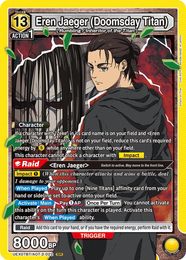 Eren Jaeger (Doomsday Titan) (UEX07BT/AOT-2-022) [UEX07BT: Attack on Titan Vol. 2]
