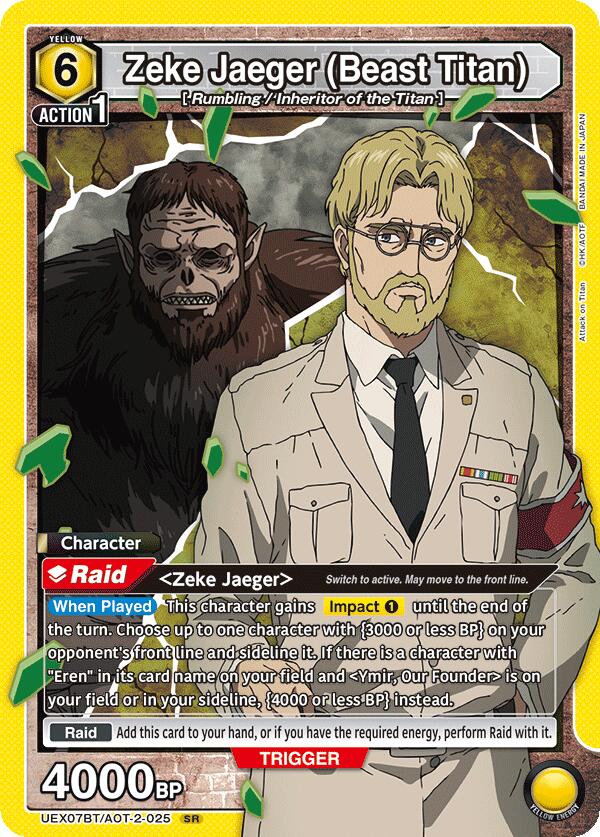 Zeke Jaeger (Beast Titan) (025) (UEX07BT/AOT-2-025) [UEX07BT: Attack on Titan Vol. 2]