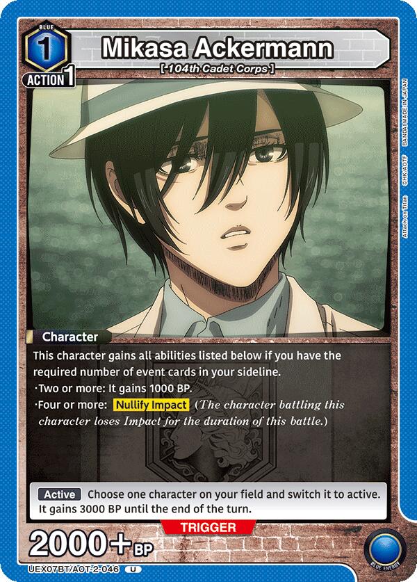 Mikasa Ackermann (046) (UEX07BT/AOT-2-046) [UEX07BT: Attack on Titan Vol. 2]