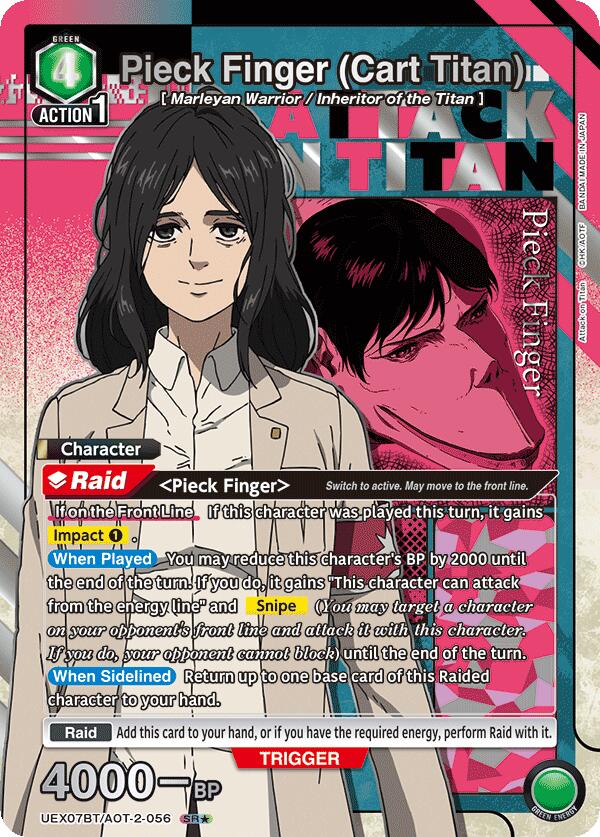 Pieck Finger (Cart Titan) (SR*) (UEX07BT/AOT-2-056) [UEX07BT: Attack on Titan Vol. 2]