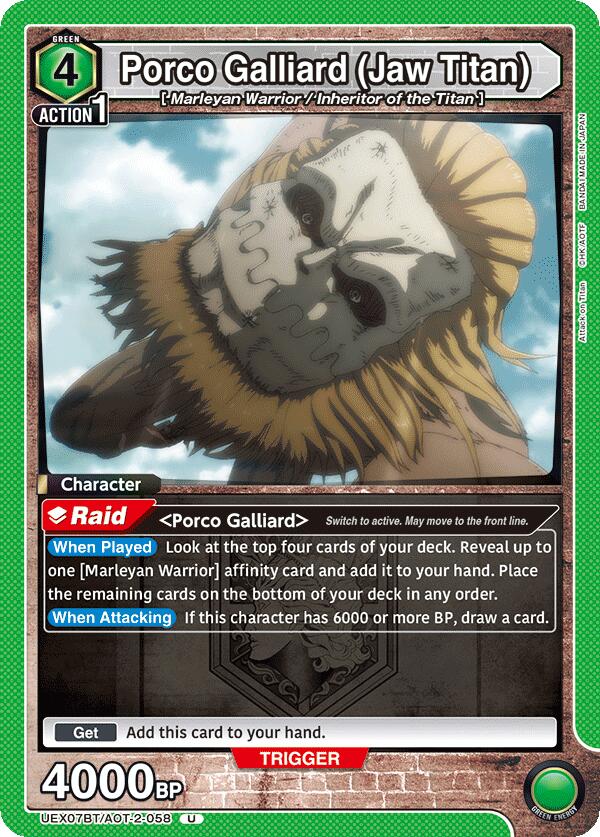 Porco Galliard (Jaw Titan) (UEX07BT/AOT-2-058) [UEX07BT: Attack on Titan Vol. 2]