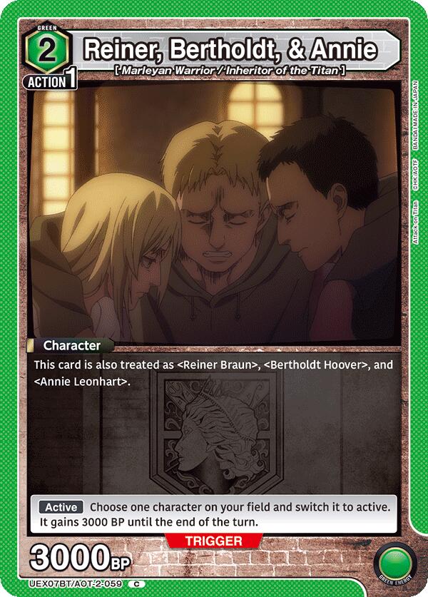 Reiner, Bertholdt, & Annie (UEX07BT/AOT-2-059) [UEX07BT: Attack on Titan Vol. 2]