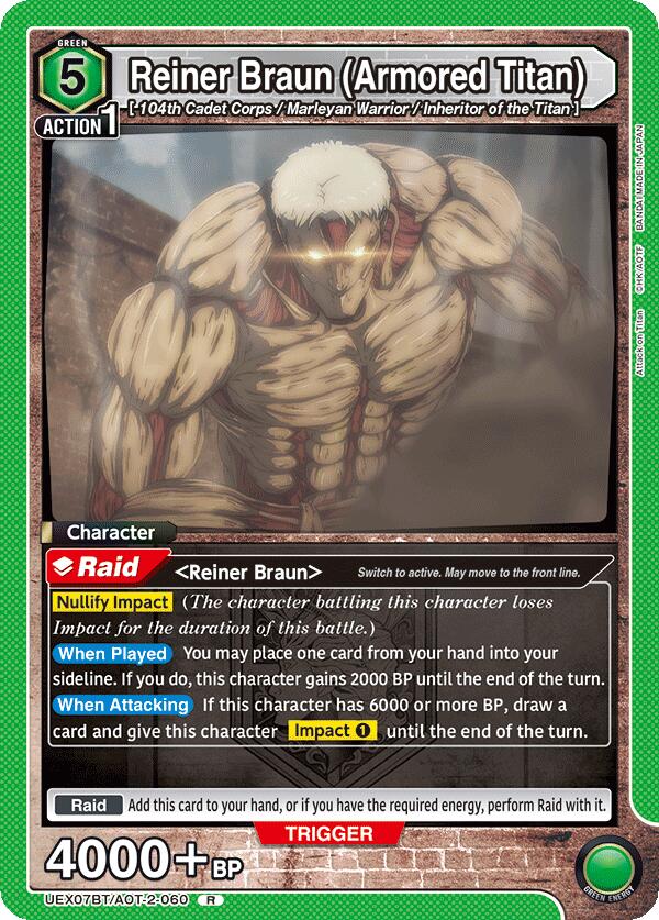 Reiner Braun (Armored Titan) (060) (UEX07BT/AOT-2-060) [UEX07BT: Attack on Titan Vol. 2]