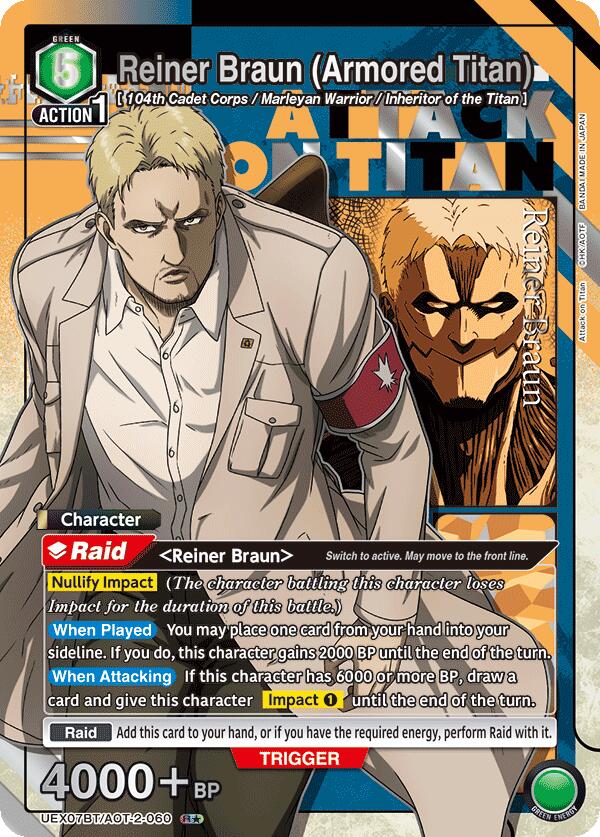 Reiner Braun (Armored Titan) (060) (R*) (UEX07BT/AOT-2-060) [UEX07BT: Attack on Titan Vol. 2]