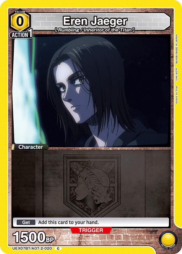 Eren Jaeger (020) (Box Topper Foil) (UEX07BT/AOT-2-020) [UEX07BT: Attack on Titan Vol. 2]