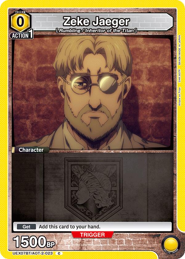 Zeke Jaeger (023) (Box Topper Foil) (UEX07BT/AOT-2-023) [UEX07BT: Attack on Titan Vol. 2]
