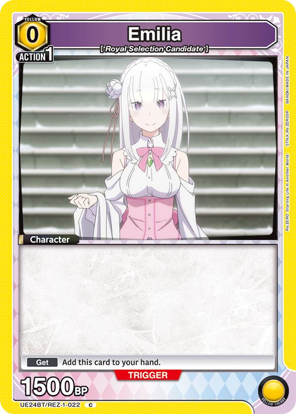 Emilia (022) (Box Topper Foil) (UE24BT/REZ-1-022) [UE24BT: Re:ZERO -Starting Life in Another World-]