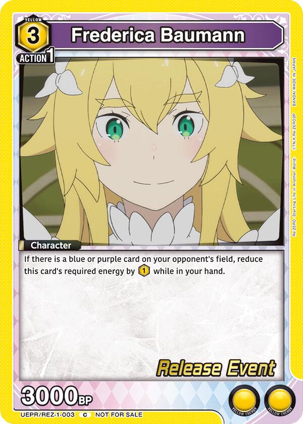Frederica Baumann (UEPR/REZ-1-003) [UE24BT: Re:ZERO -Starting Life in Another World- Release Event Cards]