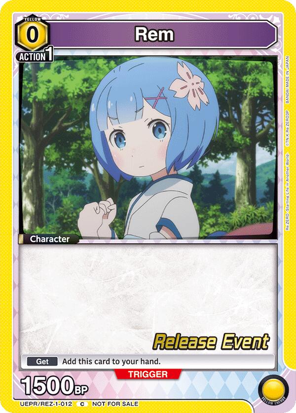 Rem (012) (UEPR/REZ-1-012) [UE24BT: Re:ZERO -Starting Life in Another World- Release Event Cards]