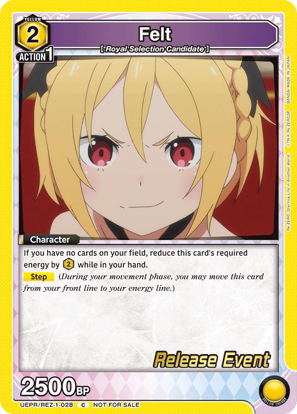 Felt (UEPR/REZ-1-028) [UE24BT: Re:ZERO -Starting Life in Another World- Release Event Cards]