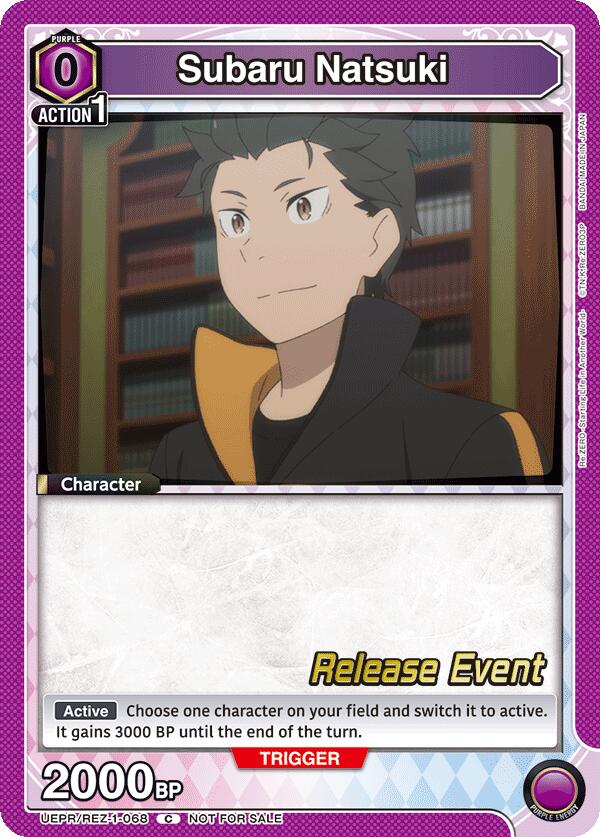 Subaru Natsuki (068) (UEPR/REZ-1-068) [UE24BT: Re:ZERO -Starting Life in Another World- Release Event Cards]