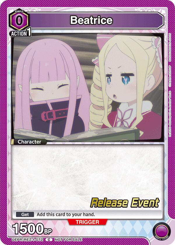 Beatrice (072) (UEPR/REZ-1-072) [UE24BT: Re:ZERO -Starting Life in Another World- Release Event Cards]