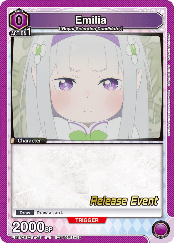 Emilia (081) (UEPR/REZ-1-081) [UE24BT: Re:ZERO -Starting Life in Another World- Release Event Cards]