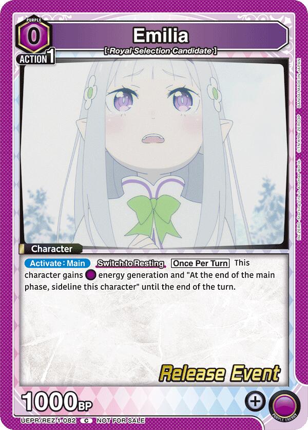 Emilia (082) (UEPR/REZ-1-082) [UE24BT: Re:ZERO -Starting Life in Another World- Release Event Cards]