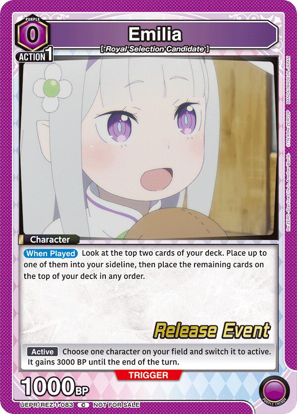 Emilia (083) (UEPR/REZ-1-083) [UE24BT: Re:ZERO -Starting Life in Another World- Release Event Cards]