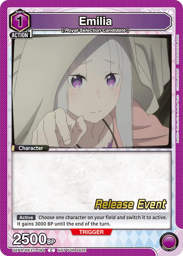 Emilia (084) (UEPR/REZ-1-084) [UE24BT: Re:ZERO -Starting Life in Another World- Release Event Cards]