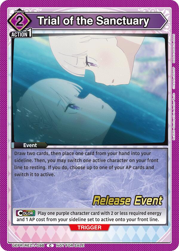 Trial of the Sanctuary (UEPR/REZ-1-098) [UE24BT: Re:ZERO -Starting Life in Another World- Release Event Cards]