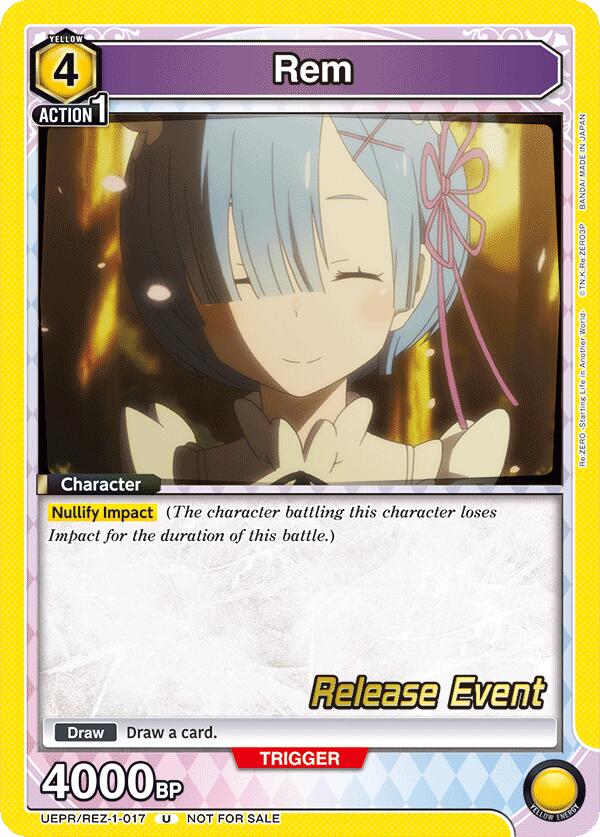 Rem (017) (UEPR/REZ-1-017) [UE24BT: Re:ZERO -Starting Life in Another World- Release Event Cards]