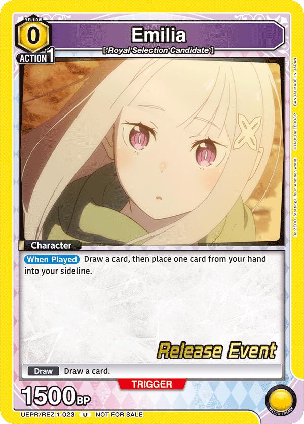 Emilia (023) (UEPR/REZ-1-023) [UE24BT: Re:ZERO -Starting Life in Another World- Release Event Cards]