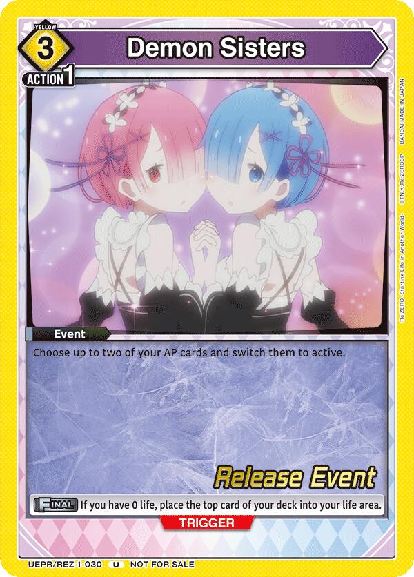 Demon Sisters (UEPR/REZ-1-030) [UE24BT: Re:ZERO -Starting Life in Another World- Release Event Cards]