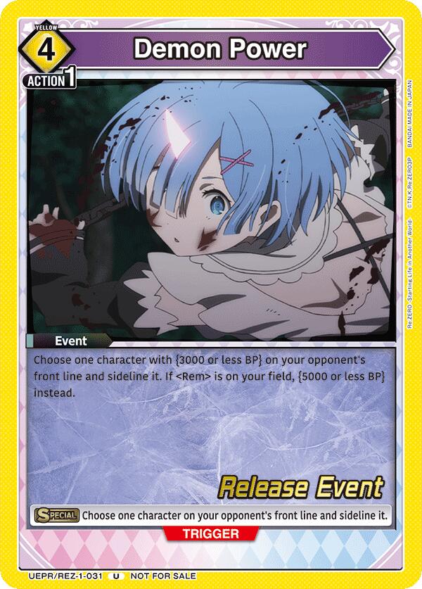 Demon Power (UEPR/REZ-1-031) [UE24BT: Re:ZERO -Starting Life in Another World- Release Event Cards]
