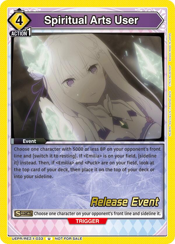 Spiritual Arts User (UEPR/REZ-1-033) [UE24BT: Re:ZERO -Starting Life in Another World- Release Event Cards]