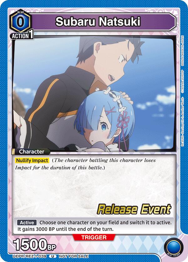 Subaru Natsuki (039) (UEPR/REZ-1-039) [UE24BT: Re:ZERO -Starting Life in Another World- Release Event Cards]