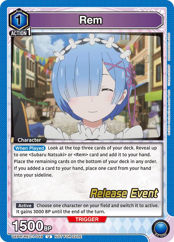 Rem (049) (UEPR/REZ-1-049) [UE24BT: Re:ZERO -Starting Life in Another World- Release Event Cards]