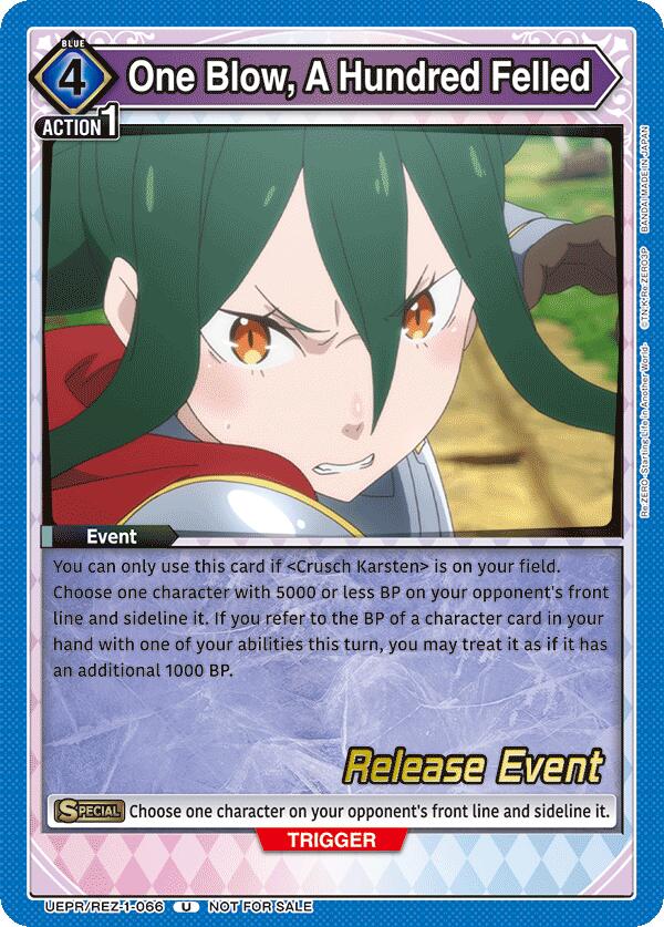 One Blow, A Hundred Felled (UEPR/REZ-1-066) [UE24BT: Re:ZERO -Starting Life in Another World- Release Event Cards]