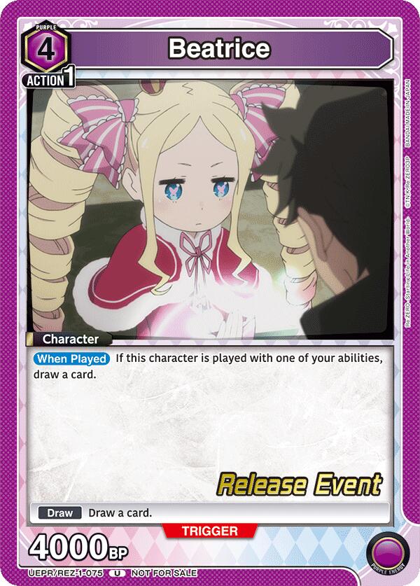 Beatrice (075) (UEPR/REZ-1-075) [UE24BT: Re:ZERO -Starting Life in Another World- Release Event Cards]