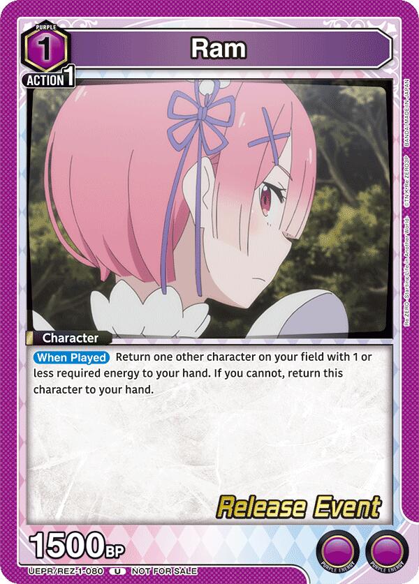 Ram (080) (UEPR/REZ-1-080) [UE24BT: Re:ZERO -Starting Life in Another World- Release Event Cards]