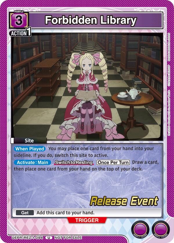 Forbidden Library (UEPR/REZ-1-094) [UE24BT: Re:ZERO -Starting Life in Another World- Release Event Cards]