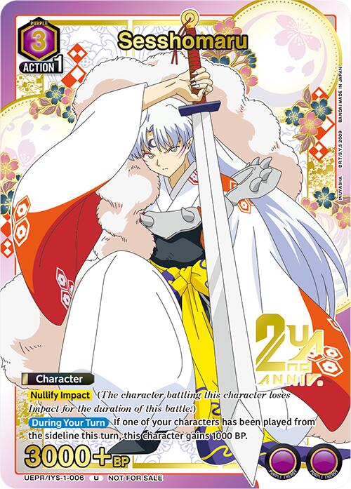Sesshomaru (006) (Gold) (UEPR/IYS-1-006) [Union Arena Promotion Cards]