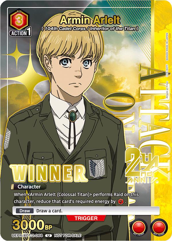 Armin Arlelt (068) (Winner) (UEPR/AOT-2-068) [Union Arena Promotion Cards]