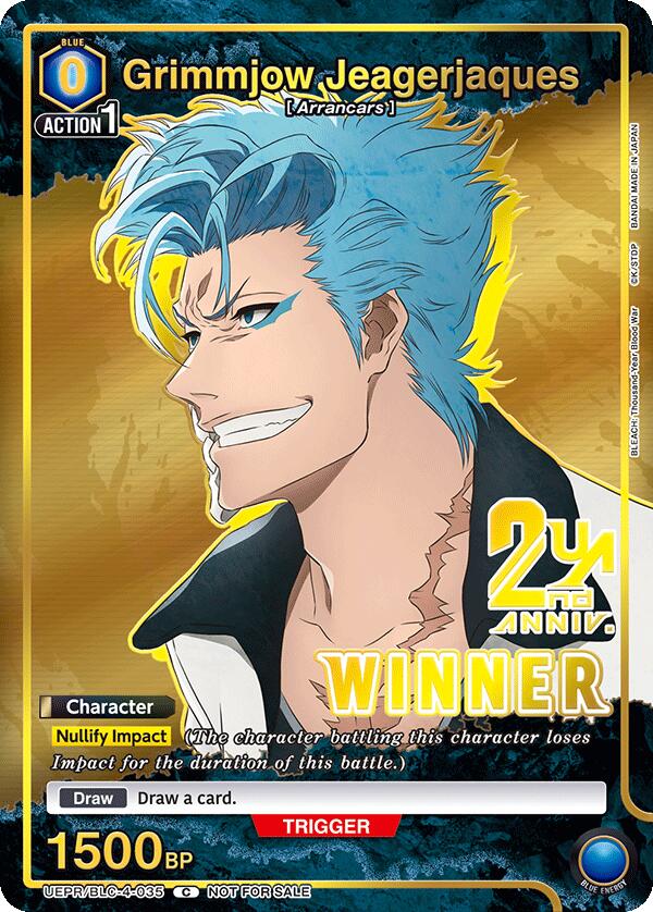 Grimmjow Jeagerjaques (035) (Winner) (UEPR/BLC-4-035) [Union Arena Promotion Cards]